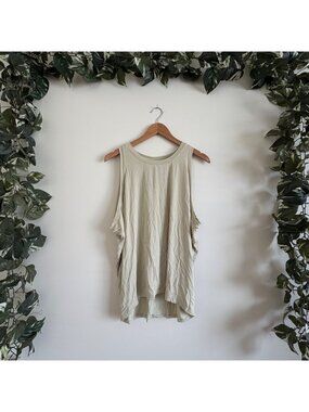 Calia Athletic Draped Wedge Tank Top Soft Green NWT Women’s Size L